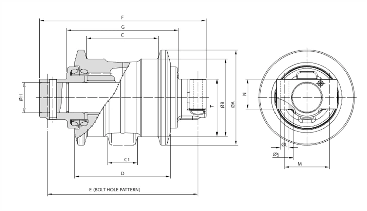 CAT330B/E330B BORERULLE